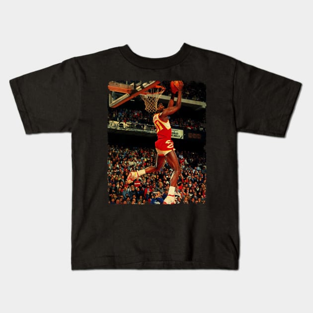 Dominique Wilkins - Vintage Design Of Basketball Kids T-Shirt by JULIAN AKBAR PROJECT